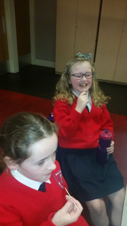 Ellie and Leah enjoy experimenting with different tastes