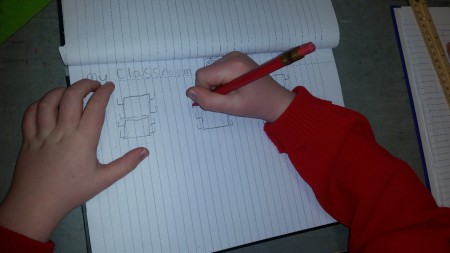 In the process of drawing a map of our classroom 
