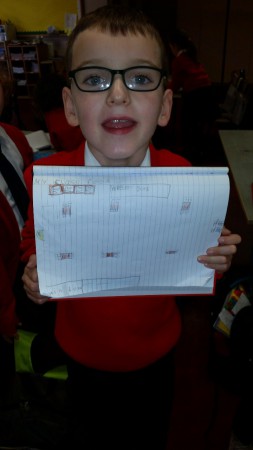 Charlie's classroom map is very much to scale